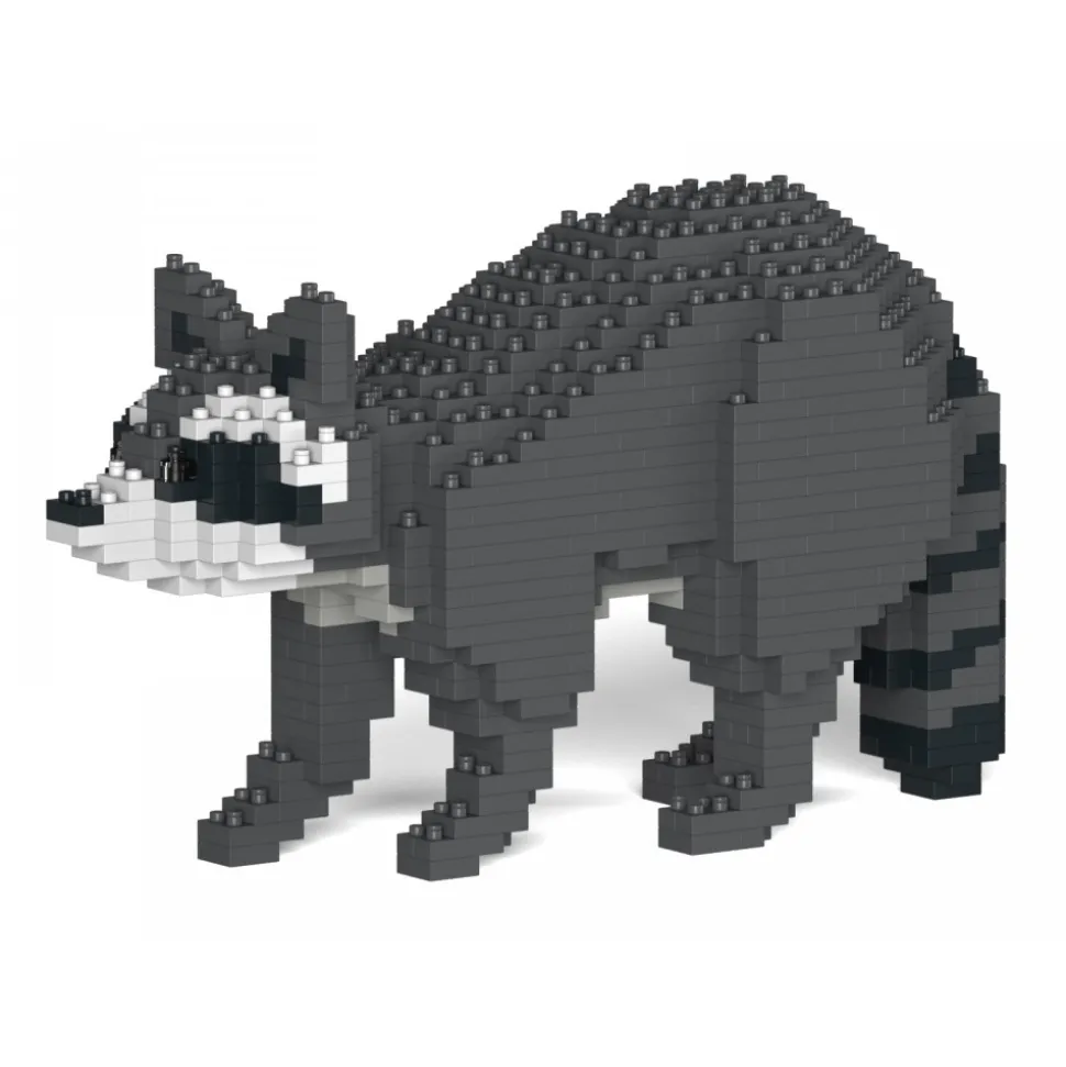 Jekca - Raccoon 01S - Lego - Sculpture - Construction - 4D - Brick Animals - Toys - Avvenice