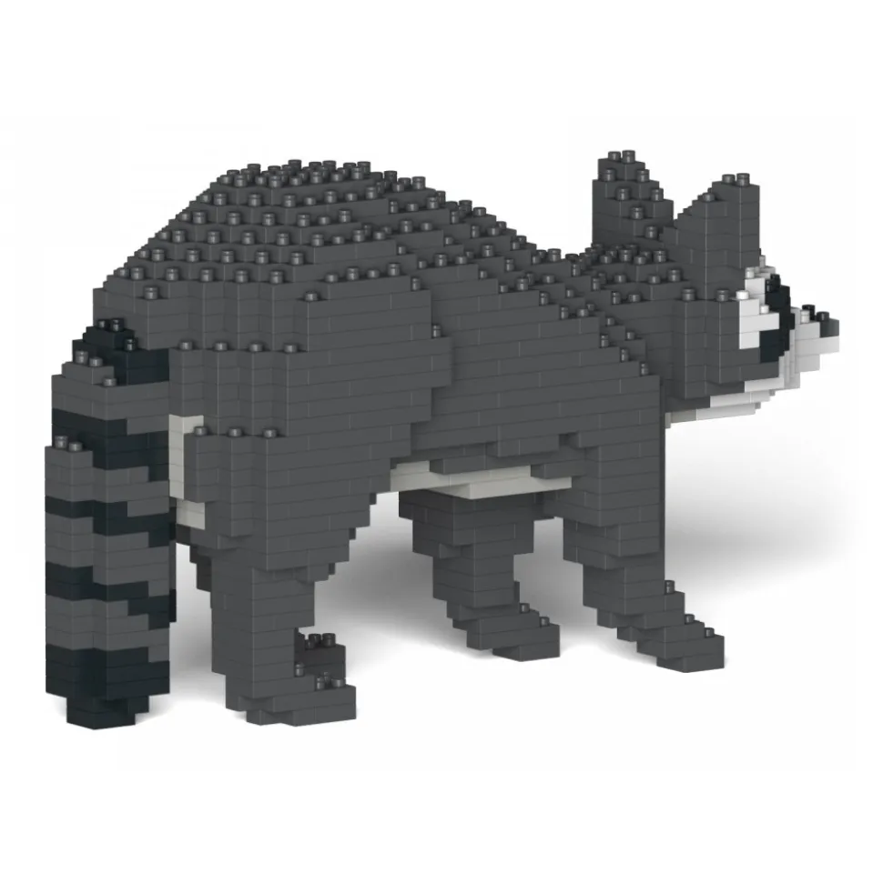 Jekca - Raccoon 01S - Lego - Sculpture - Construction - 4D - Brick Animals - Toys - Avvenice