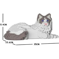 Jekca - Ragdoll Cat 02S-M02 - Lego - Sculpture - Construction - 4D - Brick Animals - Toys - Avvenice