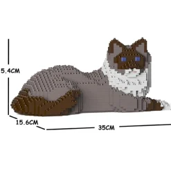 Jekca - Ragdoll Cat 03S-M03 - Lego - Sculpture - Construction - 4D - Brick Animals - Toys - Avvenice