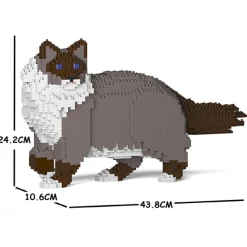 Jekca - Ragdoll Cat 02S-M03 - Lego - Sculpture - Construction - 4D - Brick Animals - Toys - Avvenice