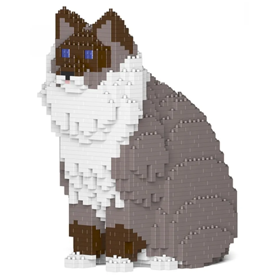 Jekca - Ragdoll Cat 01S-M03 - Lego - Sculpture - Construction - 4D - Brick Animals - Toys - Avvenice