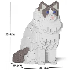 Jekca - Ragdoll Cat 01S-M02 - Lego - Sculpture - Construction - 4D - Brick Animals - Toys - Avvenice