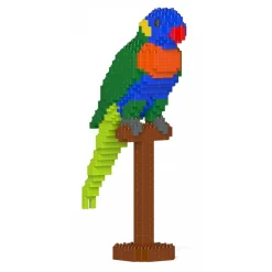 Jekca - Rainbow Lorikeet 01S - Lego - Sculpture - Construction - 4D - Brick Animals - Toys - Avvenice