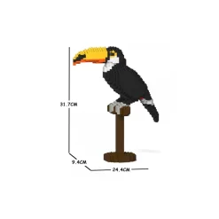Jekca - Ramphastos Toco - Toucan - Bird - 01S - Lego - Sculpture - Construction - 4D - Brick Animals - Toys - Avvenice