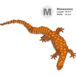 Jekca - Red Ackie 01 - Big - Lego - Sculpture - Construction - 4D - Brick Animals - Toys - Avvenice