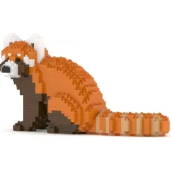 Jekca - Red Panda 01 - Big - Lego - Sculpture - Construction - 4D - Brick Animals - Toys - Avvenice