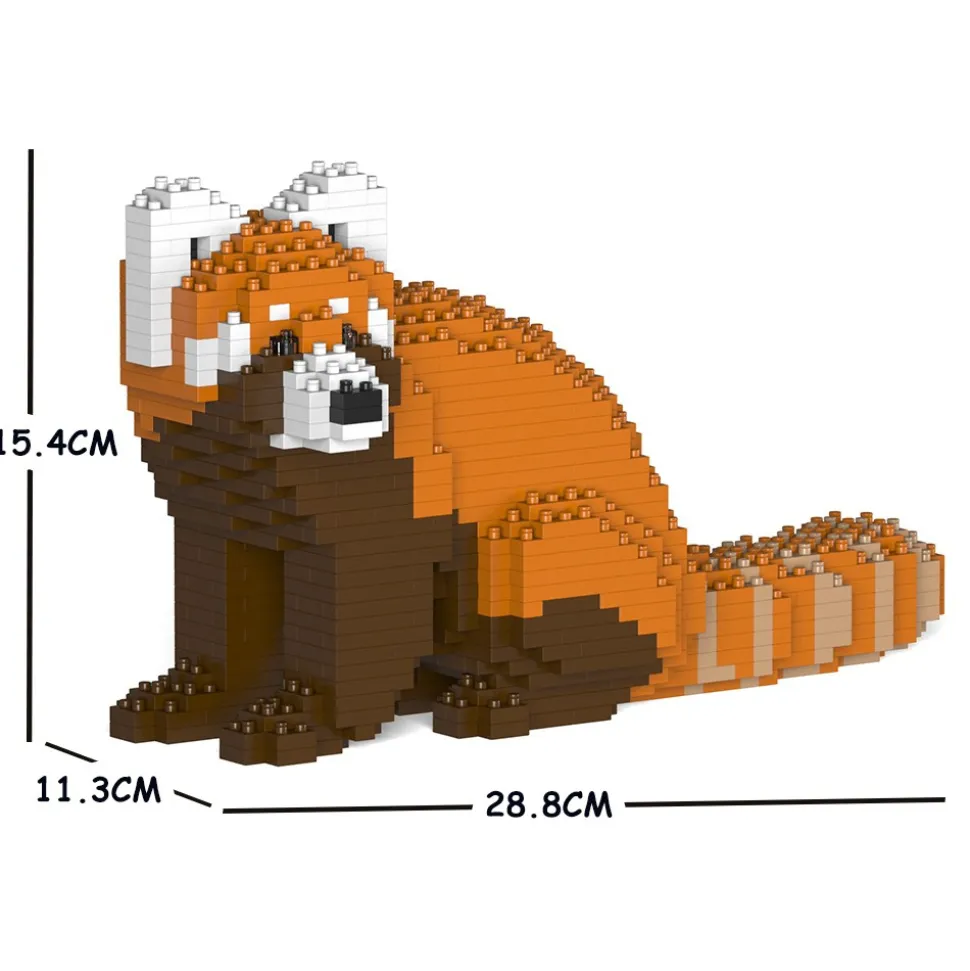 Jekca - Red Panda 01S - Lego - Sculpture - Construction - 4D - Brick Animals - Toys - Avvenice