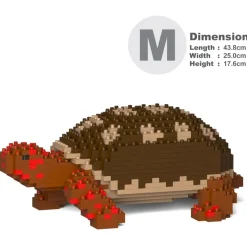 Jekca - Red-footed Tortoise 01 - Big - Lego - Sculpture - Construction - 4D - Brick Animals - Toys - Avvenice