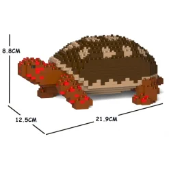 Jekca - Red-Footed Tortoise 01S - Lego - Sculpture - Construction - 4D - Brick Animals - Toys - Avvenice