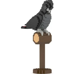 Jekca - Red-tailed Black Cockatoo 01S - Lego - Sculpture - Construction - 4D - Brick Animals - Toys - Avvenice