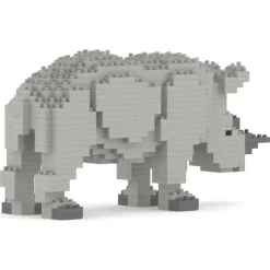 Jekca - Rhino 01 - Big - Lego - Sculpture - Construction - 4D - Brick Animals - Toys - Avvenice