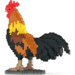 Jekca - Rooster 01 - Big - Lego - Sculpture - Construction - 4D - Brick Animals - Toys - Avvenice