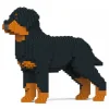 Jekca - Rottweiler 02S - Lego - Sculpture - Construction - 4D - Brick Animals - Toys - Avvenice