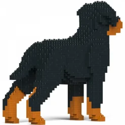 Jekca - Rottweiler 02S - Lego - Sculpture - Construction - 4D - Brick Animals - Toys - Avvenice