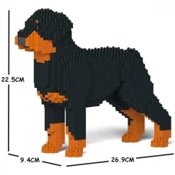 Jekca - Rottweiler 01S - Lego - Sculpture - Construction - 4D - Brick Animals - Toys - Avvenice