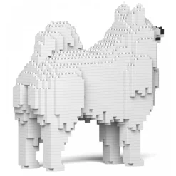 Jekca - Samoyed 01S - Lego - Sculpture - Construction - 4D - Brick Animals - Toys - Avvenice