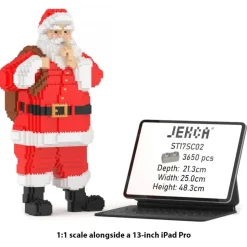 Jekca - Santa Claus 02S - Lego - Sculpture - Construction - 4D - Brick Animals - Toys - Avvenice