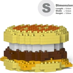 Jekca - Sausage Muffin with Egg 01S - Lego - Sculpture - Construction - 4D - Brick Animals - Toys - Avvenice