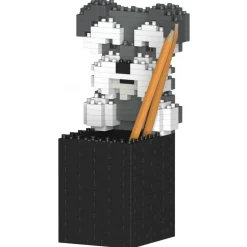 Jekca - Schnauzer Pencil Cup 01S - Lego - Sculpture - Construction - 4D - Brick Animals - Toys - Avvenice