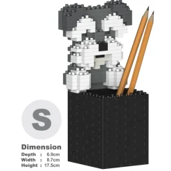 Jekca - Schnauzer Pencil Cup 01S - Lego - Sculpture - Construction - 4D - Brick Animals - Toys - Avvenice