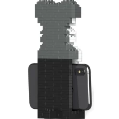 Jekca - Schnauzer Phone Stand 01S - Lego - Sculpture - Construction - 4D - Brick Animals - Toys - Avvenice