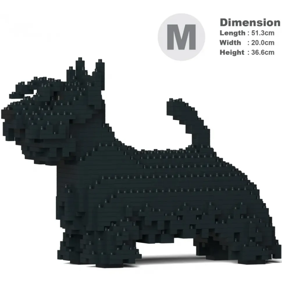 Jekca - Scottish Terrier 01-M01 - Big - Lego - Sculpture - Construction - 4D - Brick Animals - Toys - Avvenice