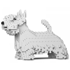 Jekca - Scottish Terrier 01S-M02 - Lego - Sculpture - Construction - 4D - Brick Animals - Toys - Avvenice