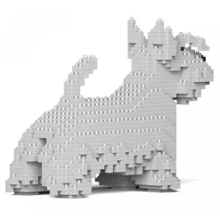 Jekca - Scottish Terrier 01S-M02 - Lego - Sculpture - Construction - 4D - Brick Animals - Toys - Avvenice