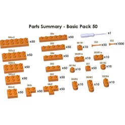 Jekca - Sculptor Basic Pack 50 - Reddish Brown - Lego - Sculpture - Construction - 4D - Brick Animals - Toys - Avvenice