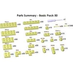 Jekca - Sculptor Basic Pack 50 - Khaki - Lego - Sculpture - Construction - 4D - Brick Animals - Toys - Avvenice