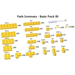 Jekca - Sculptor Basic Pack 50 - Amber 136 - Lego - Sculpture - Construction - 4D - Brick Animals - Toys - Avvenice