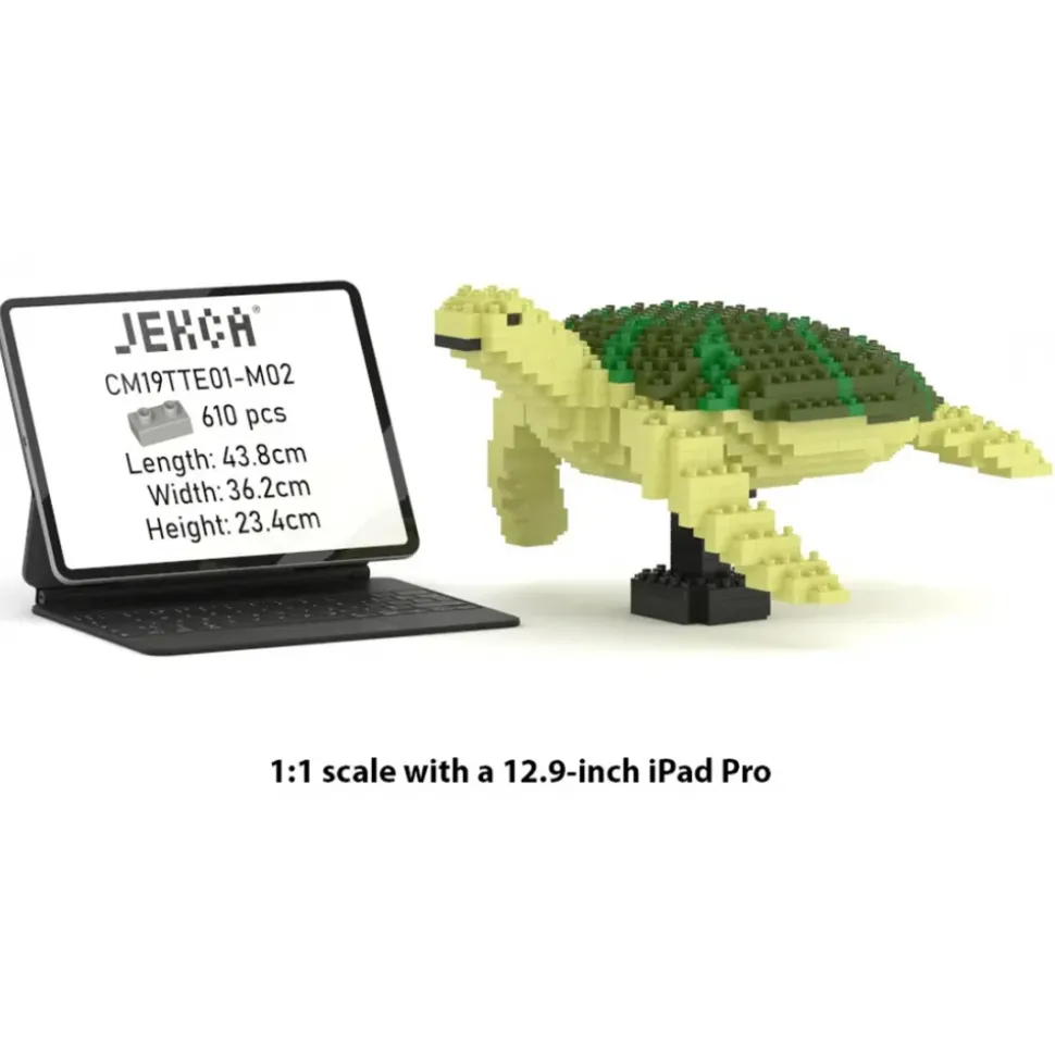 Jekca - Sea Turtle 01-M02 - Big - Lego - Sculpture - Construction - 4D - Brick Animals - Toys - Avvenice