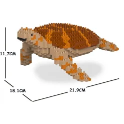 Jekca - Sea Turtle 01S-M01 - Lego - Sculpture - Construction - 4D - Brick Animals - Toys - Avvenice