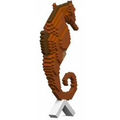Jekca - Seahorse 01 - Big - Lego - Sculpture - Construction - 4D - Brick Animals - Toys - Avvenice