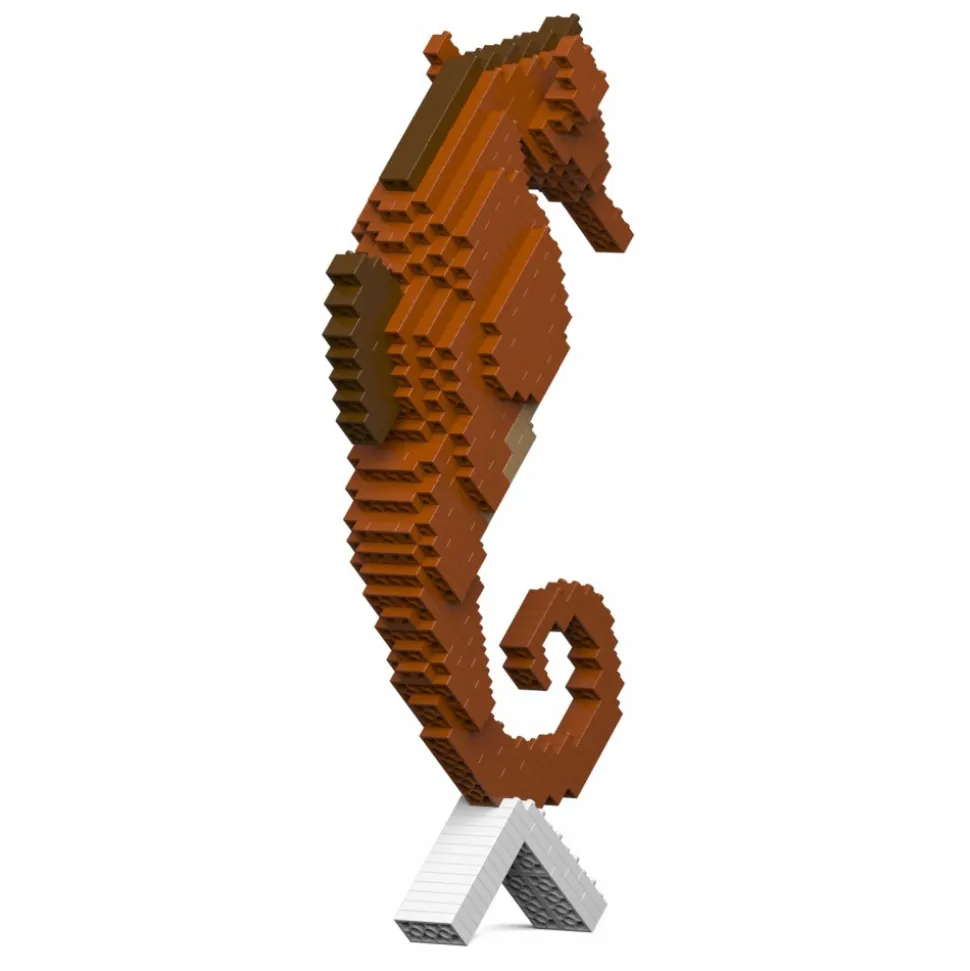 Jekca - Seahorse 01S - Lego - Sculpture - Construction - 4D - Brick Animals - Toys - Avvenice