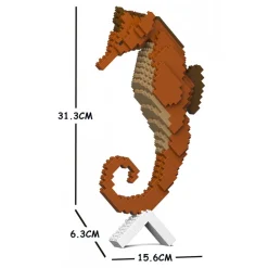Jekca - Seahorse 01S - Lego - Sculpture - Construction - 4D - Brick Animals - Toys - Avvenice