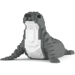 Jekca - Seal 01 - Big - Lego - Sculpture - Construction - 4D - Brick Animals - Toys - Avvenice