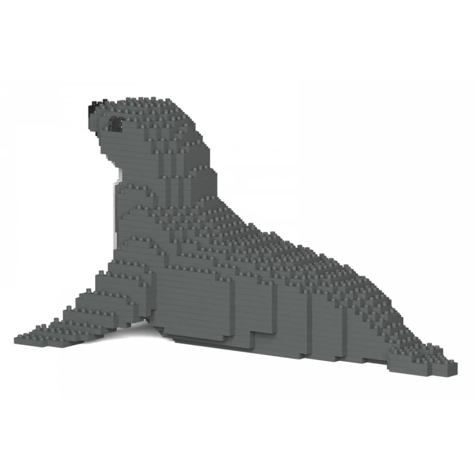 Jekca - Seal 01S - Lego - Sculpture - Construction - 4D - Brick Animals - Toys - Avvenice