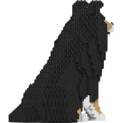 Jekca - Shetland Sheepdog 03-M02 - Big - Lego - Sculpture - Construction - 4D - Brick Animals - Toys - Avvenice