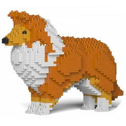 Jekca - Shetland Sheepdog 01-S13 - Big - Lego - Sculpture - Construction - 4D - Brick Animals - Toys - Avvenice
