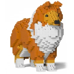 Jekca - Shetland Sheepdog 01-S13 - Big - Lego - Sculpture - Construction - 4D - Brick Animals - Toys - Avvenice
