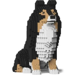 Jekca - Shetland Sheepdog 03-M02 - Lego - Sculpture - Construction - 4D - Brick Animals - Toys - Avvenice