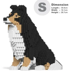 Jekca - Shetland Sheepdog 03-M02 - Lego - Sculpture - Construction - 4D - Brick Animals - Toys - Avvenice
