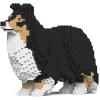 Jekca - Shetland Sheepdog 02-M02 - Lego - Sculpture - Construction - 4D - Brick Animals - Toys - Avvenice
