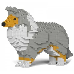 Jekca - Shetland Sheepdog 01-M01 - Big - Lego - Sculpture - Construction - 4D - Brick Animals - Toys - Avvenice