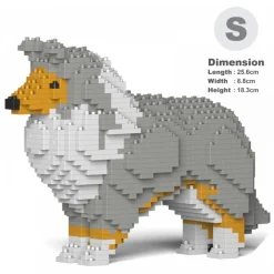 Jekca - Shetland Sheepdog 01S-M01 - Lego - Sculpture - Construction - 4D - Brick Animals - Toys - Avvenice