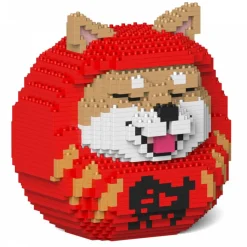 Jekca - Shiba Daruma Doll 01-M01 - Big - Lego - Sculpture - Construction - 4D - Brick Animals - Toys - Avvenice