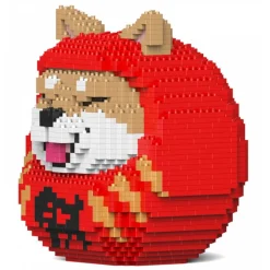 Jekca - Shiba Daruma Doll 01-M01 - Big - Lego - Sculpture - Construction - 4D - Brick Animals - Toys - Avvenice