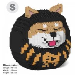 Jekca - Shiba Daruma Doll 01S-M02 - Lego - Sculpture - Construction - 4D - Brick Animals - Toys - Avvenice